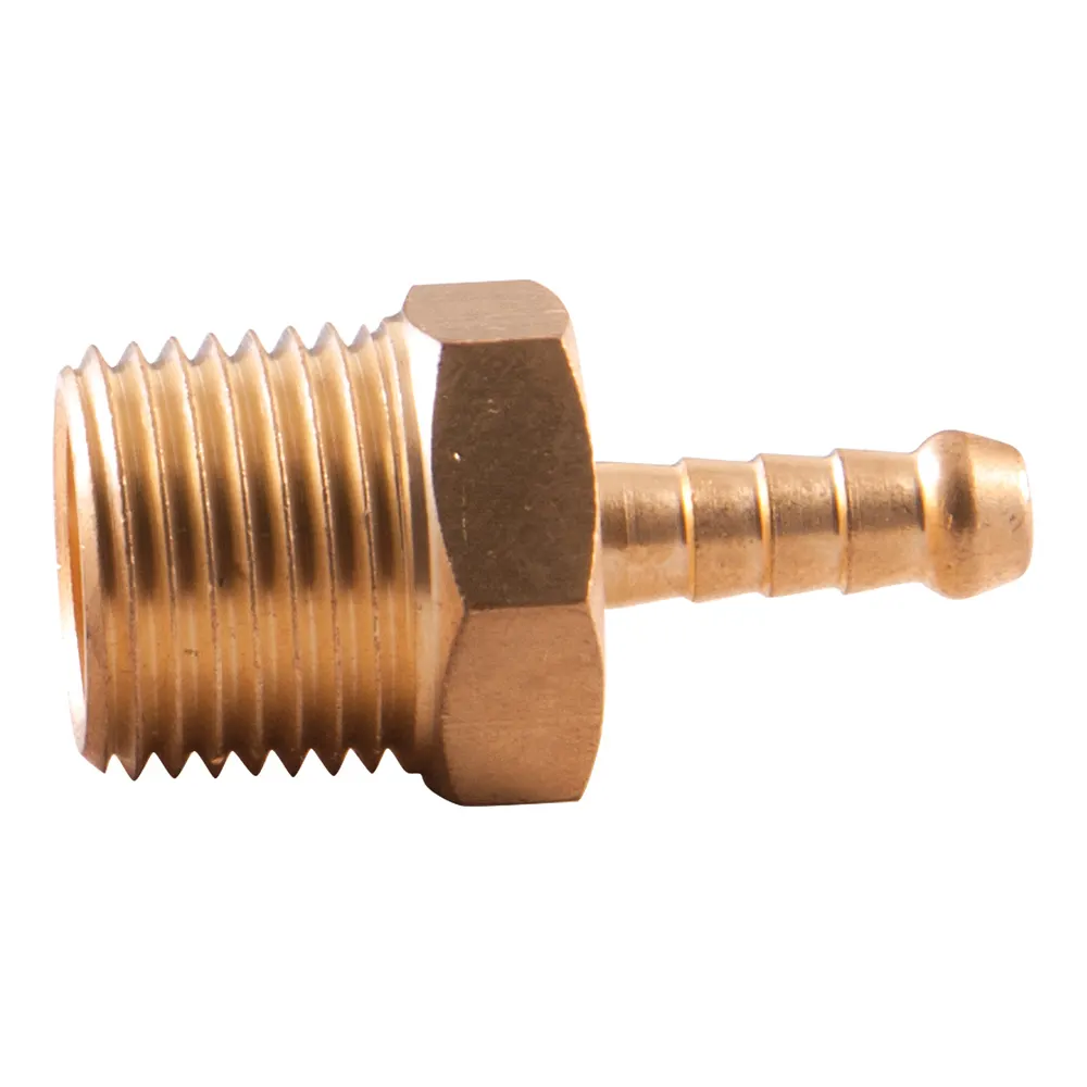 SONSBEEK TAILPIECE 1/4inch BARB 2PK 1/2inch BSP MALE BRASS, CARDED