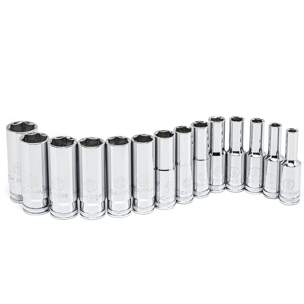 GEARWRENCH 6-19mm 6PT Deep 3/8inch Socket Set 14pc 80554