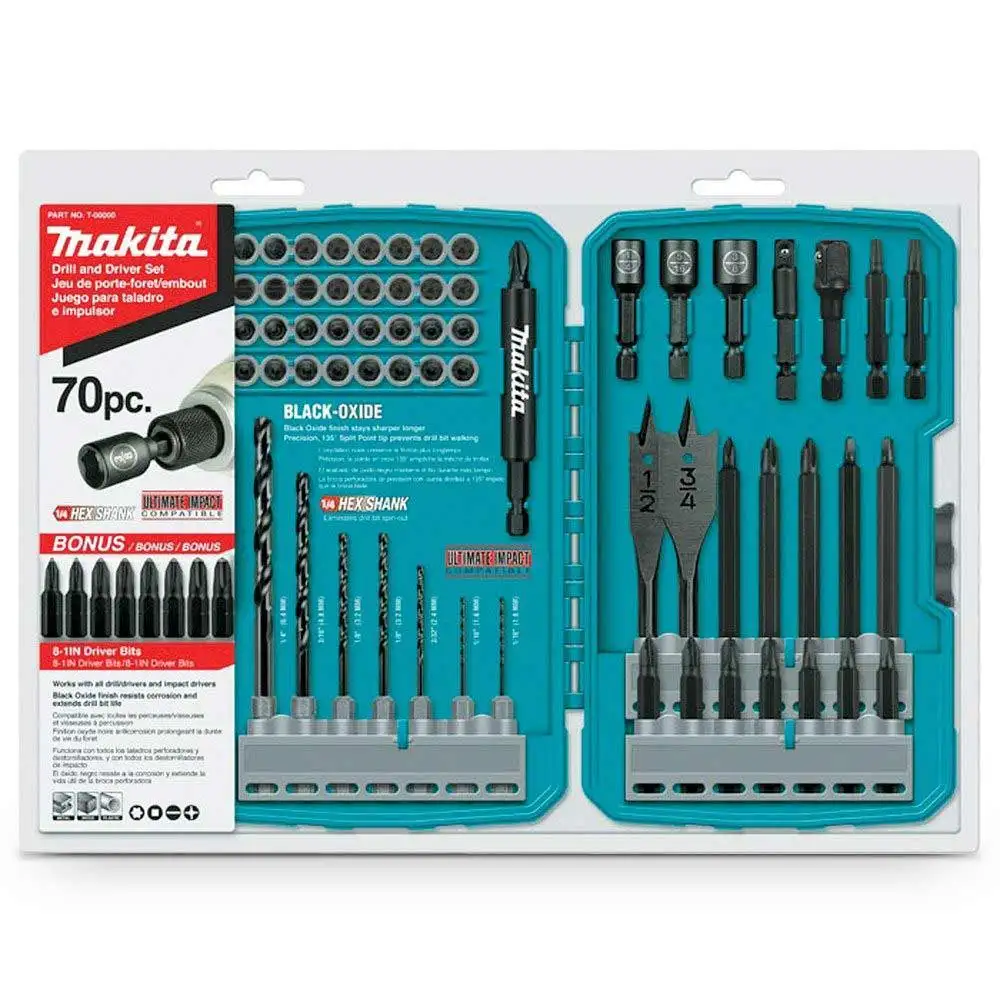 MAKITA Impact Screwdriver Bit & Drill Set - ULTIMATE IMPACT - 70 Piece T-01725