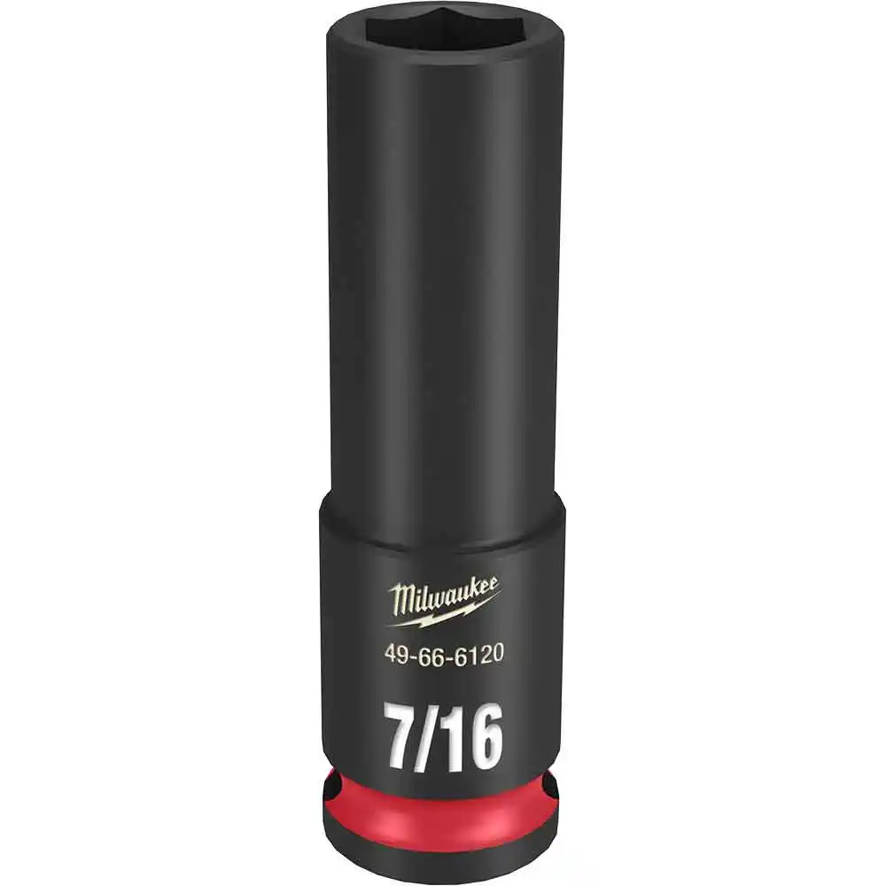 MILWAUKEE SHOCKWAVE 3/8" Drive 7/16" Deep 6 Point Impact Socket 49666120