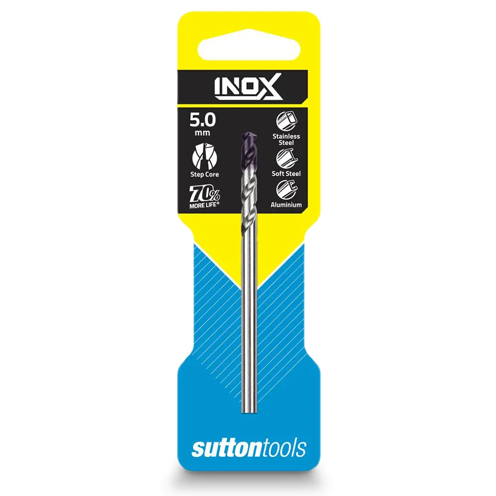 SUTTON 5.0 x 86mm HSS-TiAIN Jobber Drill Bit for Stainless - INOX