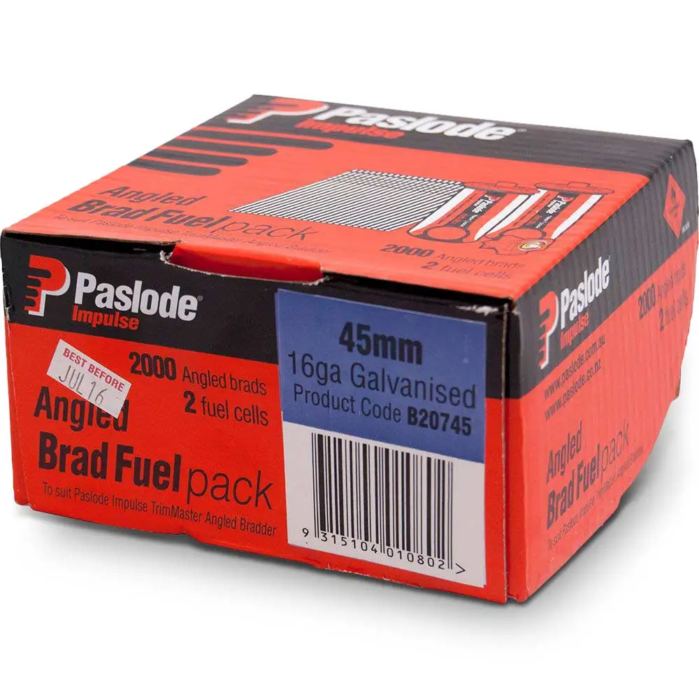 PASLODE 45mm Trimmaster Nail Pack & Twin Fuel Cells B20745