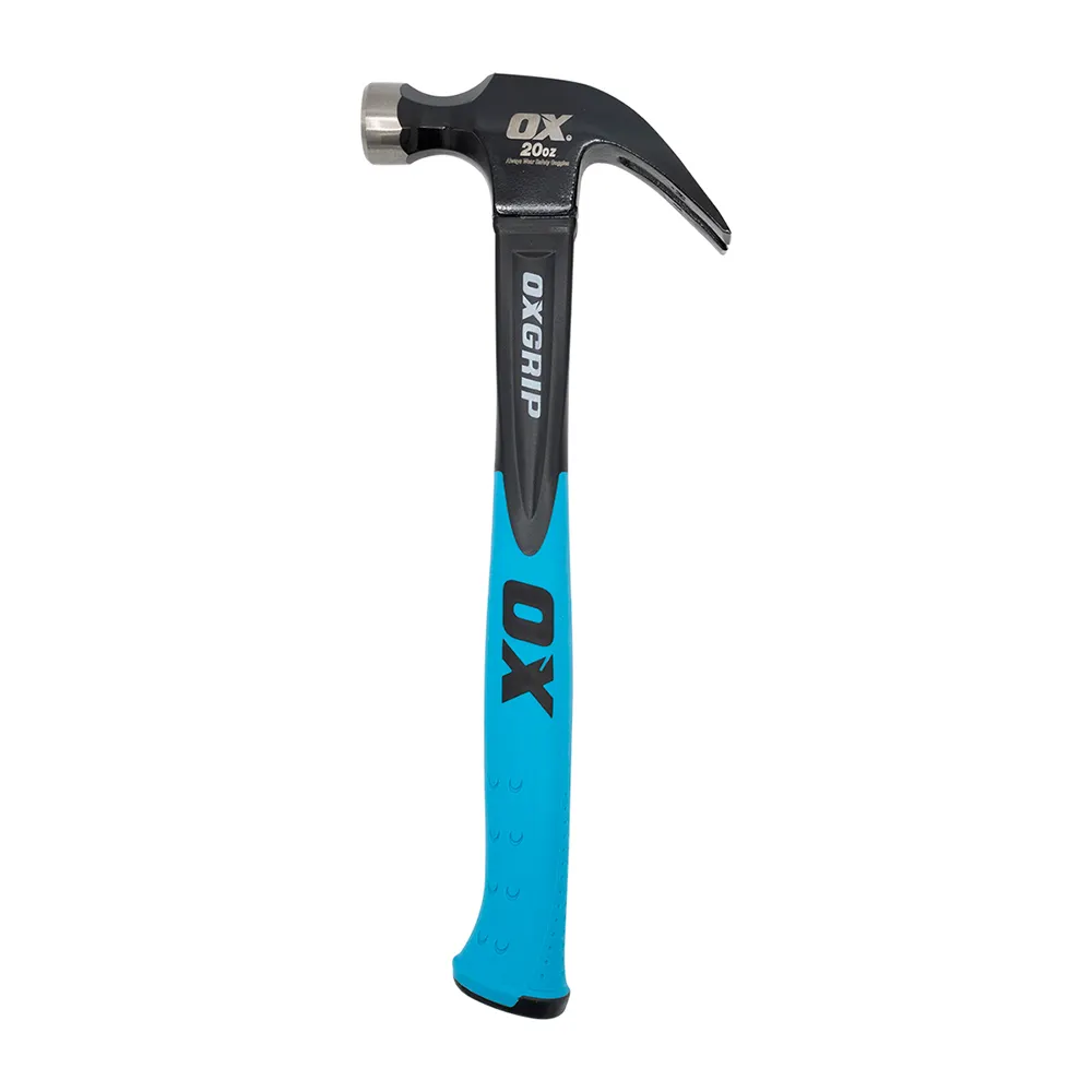 OX Trade 20Oz Fibreglass Handle Claw Hammer OX-T081220
