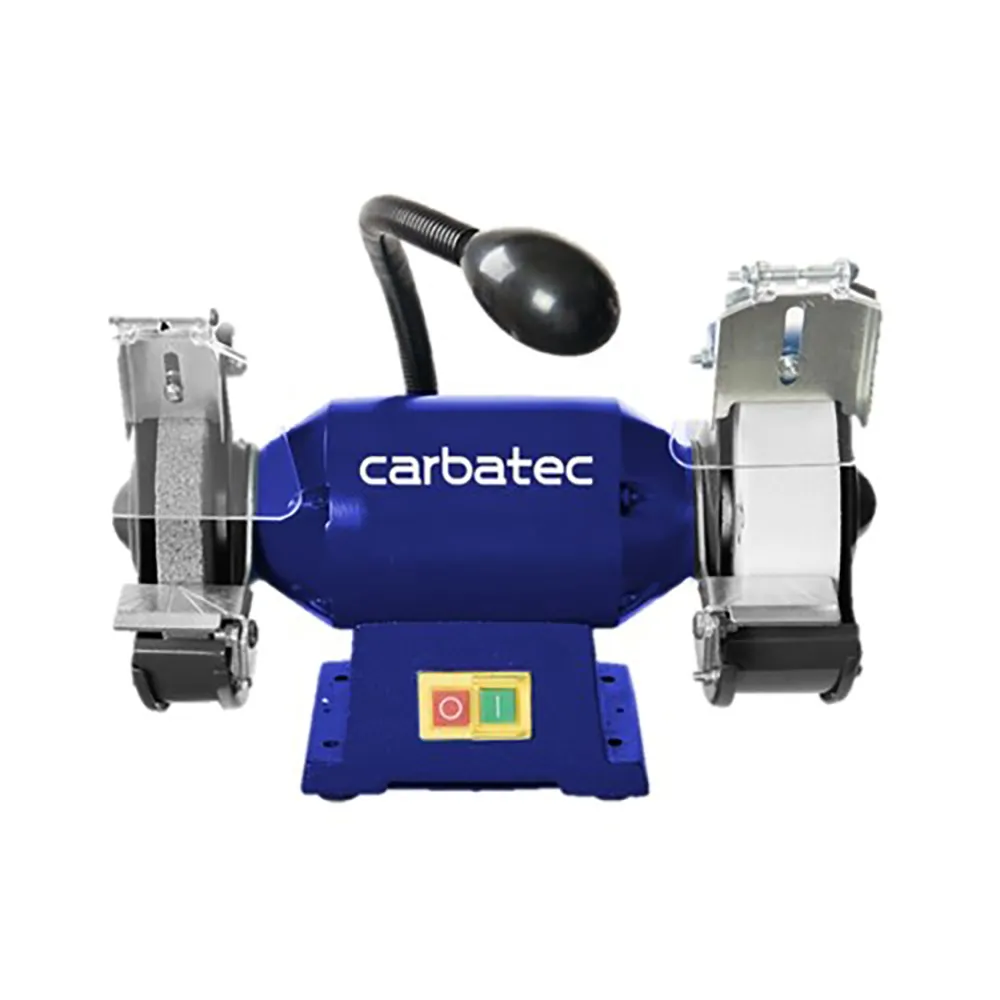 CARBATEC Wide Stone Bench Grinder- w/ LED Light GR-W150H