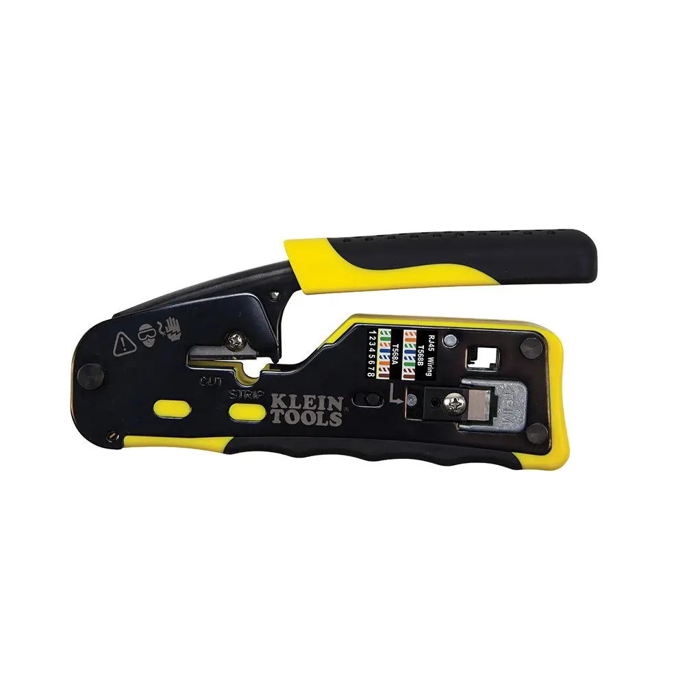 KLEIN Ratcheting Data Cable Crimper for Pass Thru AVDV226110