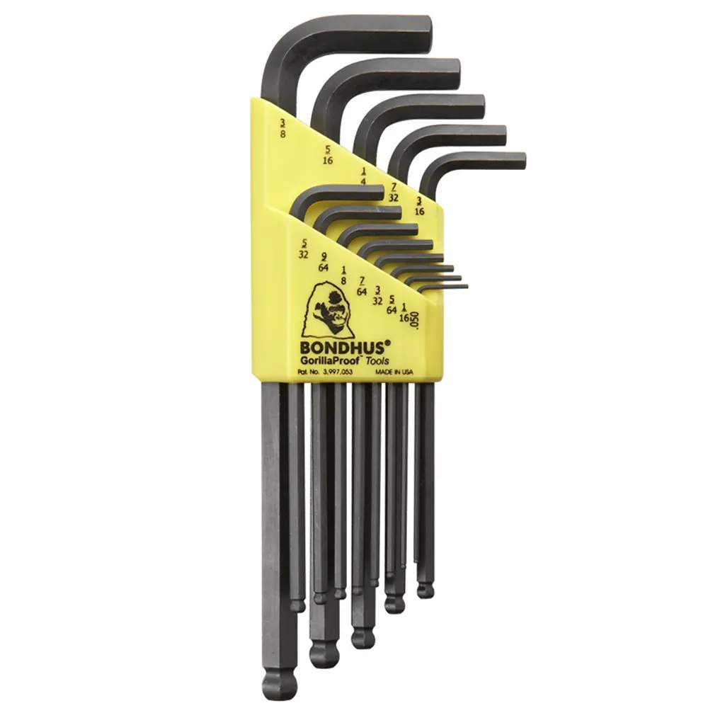BONDHUS 13 Piece AF Ball End Hex Key Set BD10937