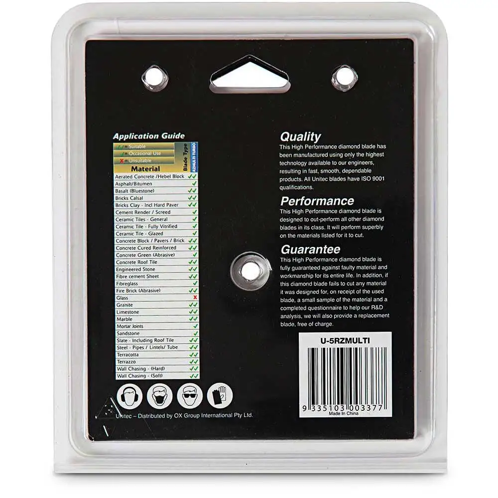 UNITEC 125mm Turbo Diamond Blade for General Purpose Cutting - RAZORCUT U-5RZMULTI