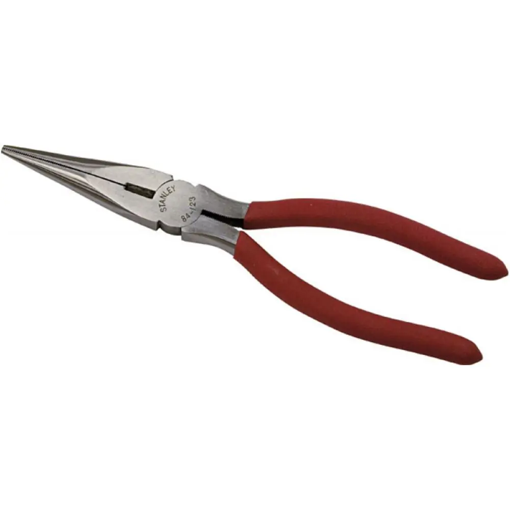 STANLEY 178mm Red Grip Long Nose Pliers 84-123