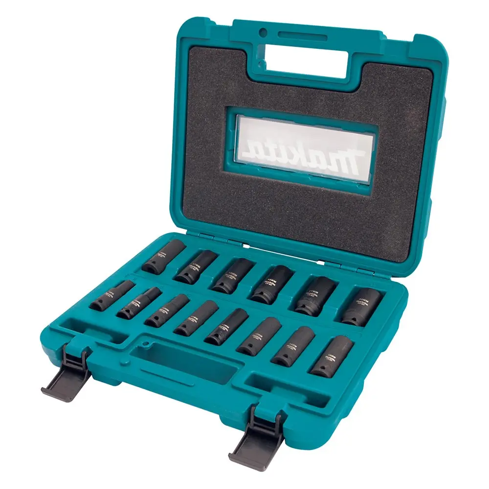 MAKITA 14 Piece 3/8" Square Drive Metric Impact Socket Set B55550