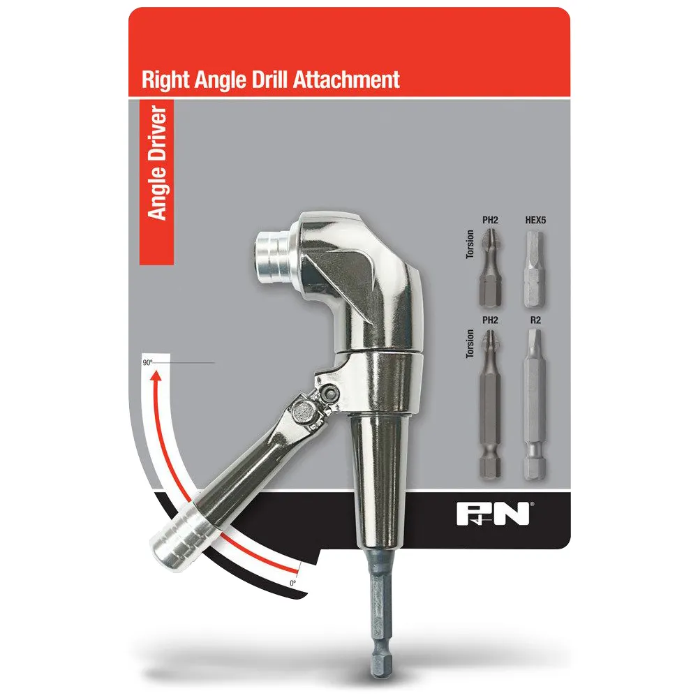 P&N 1/4-Hex Right Angle Drill/Impact Driver Attachment