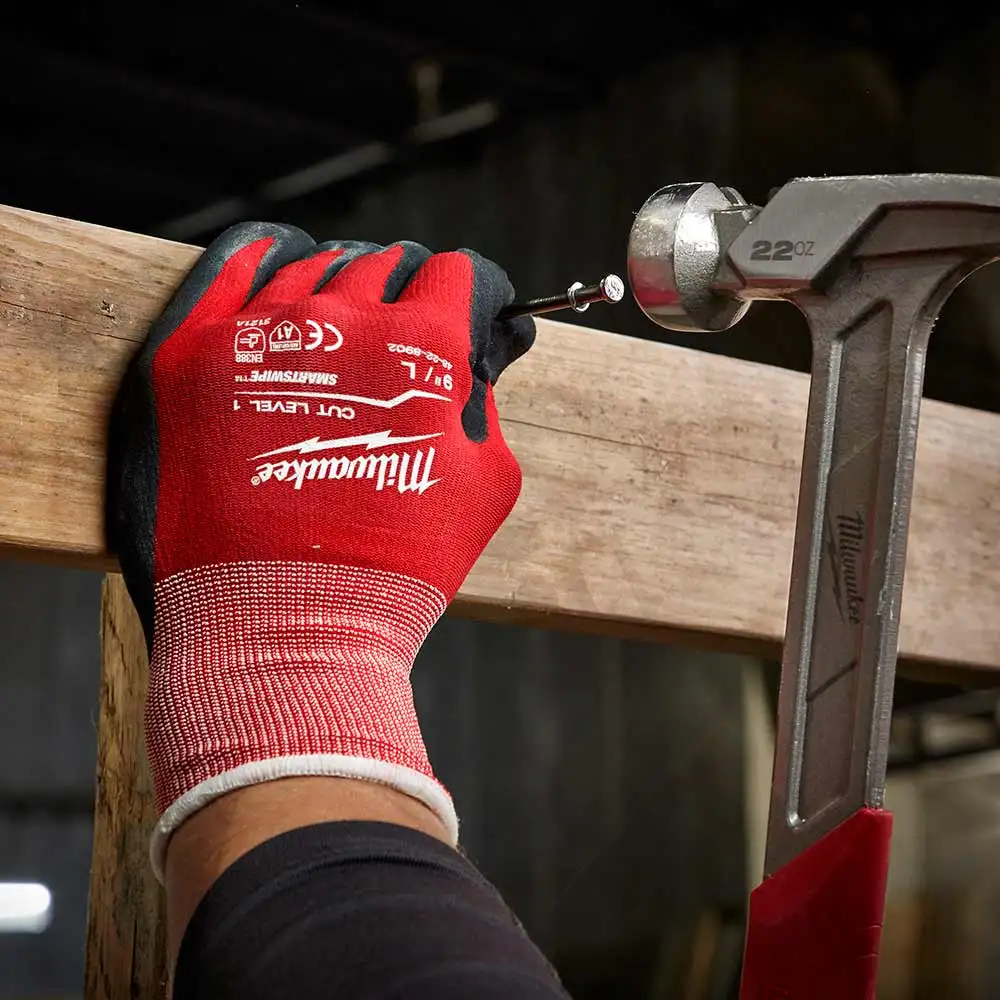 MILWAUKEE Nitrile Dipped Gloves Cut 1(A) - 12 Pack 48228900A