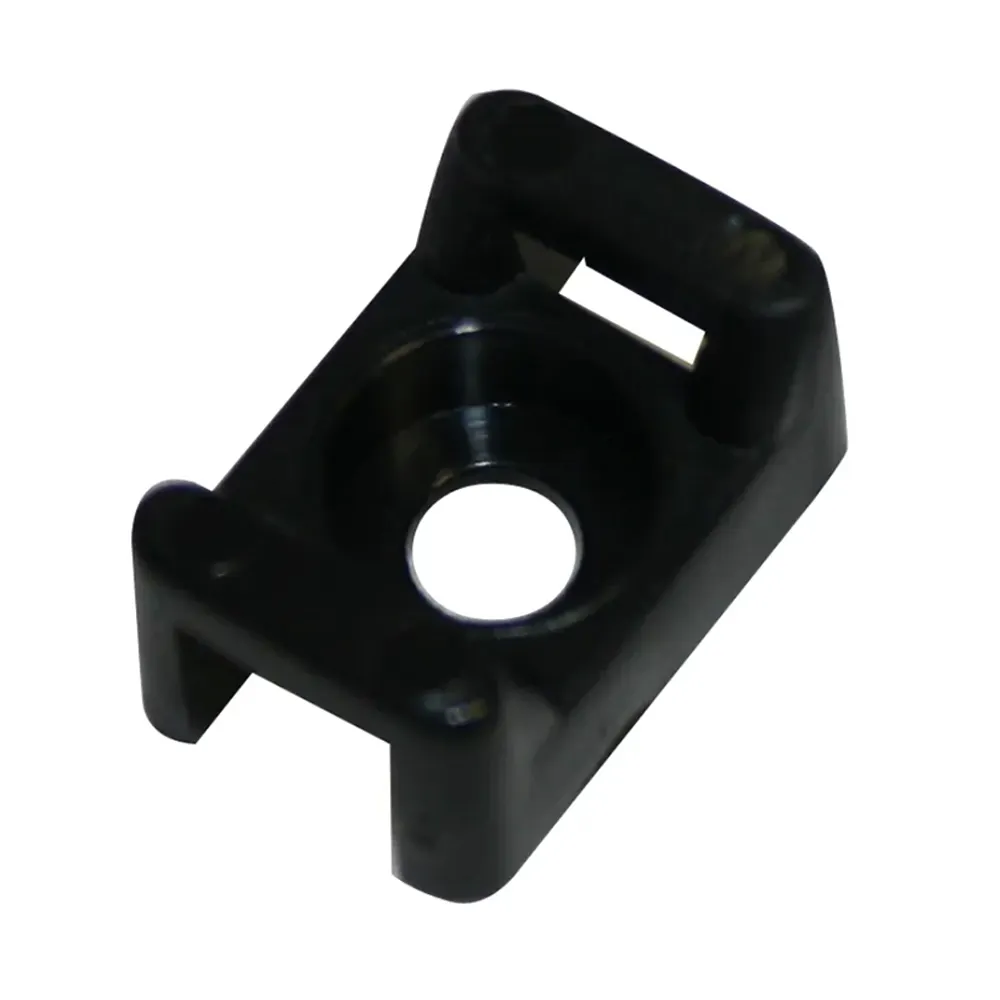 CABAC 9mm Black UV Screw Mount Cable Tie - 100 Piece CTB9BK