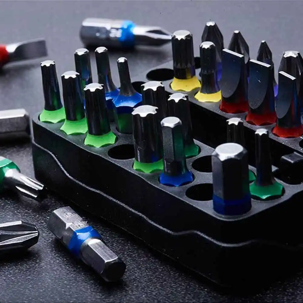 KINCROME 33 Piece 1/4inch Hex Drive Security Bit & Holder Set 13648