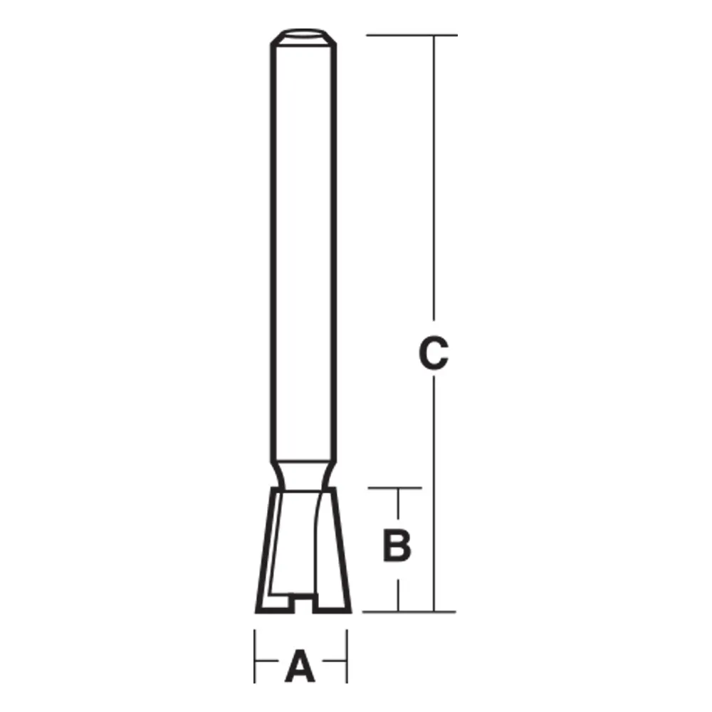CARBITOOL Router Bit TCT Dovetail Bit 3/8inch -Diameter 1/4inch -Shank TL 70