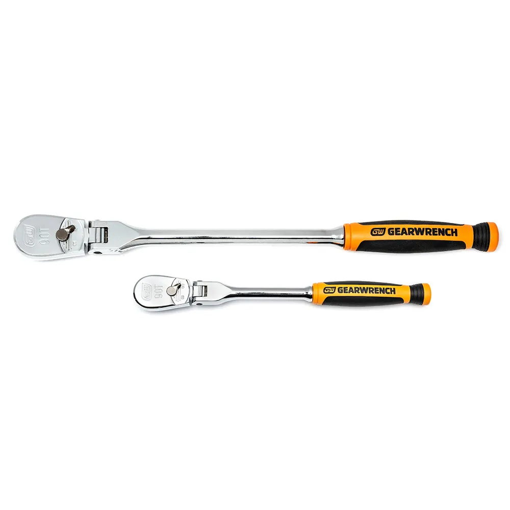 GEARWRENCH 90T Cushion Grip Flex Head Ratchet Set - 2 Piece 81204T