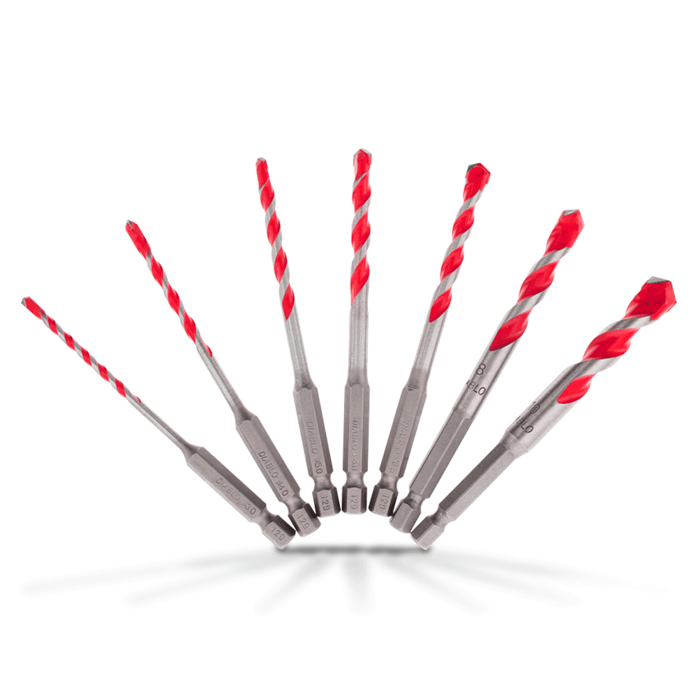 DIABLO 3 - 10mm TCT SpeedDemon Red Granite Drill Bit Set - 7 Piece 2608841979