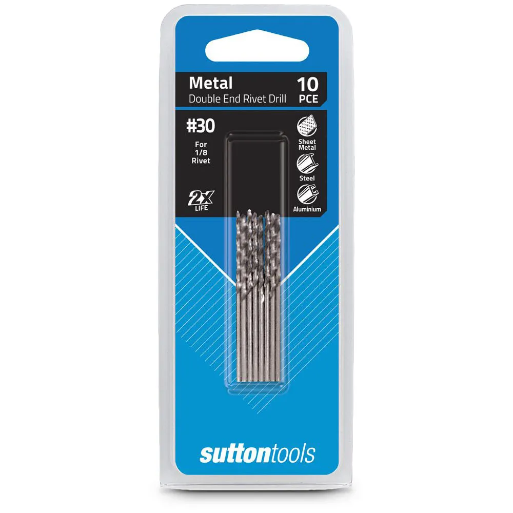 SUTTON 1/16 x 1.7/8inch Metal Jobber Drill Bit HSS SILVER BULLET - 10 Piece