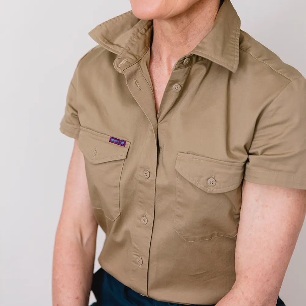 GREEN HIP Light Weight Short Sleeve Ext. Shirt Khaki SSS-EXT-K 06
