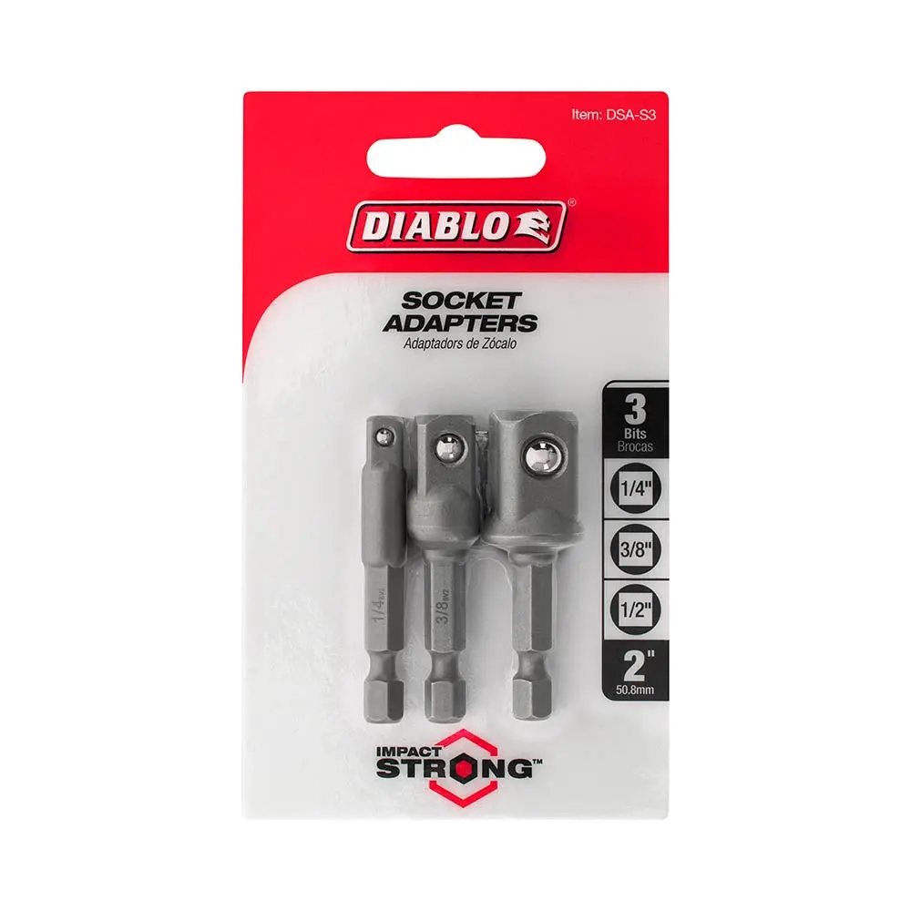 DIABLO Socket Adapter Set - 3 Piece 2608F03283