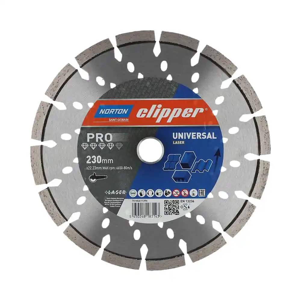 CLIPPER 230 x 22.23/10mm Segmented Diamond Blade for Brick Cutting - Wet & Dry 70184611396