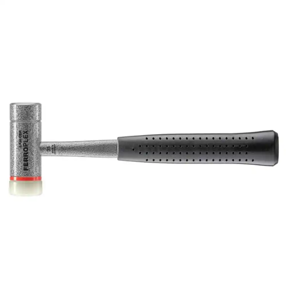 HALDER 35mm 800g Soft-Face hammer Nylon Tips Steel Rubber Grip 3677.035