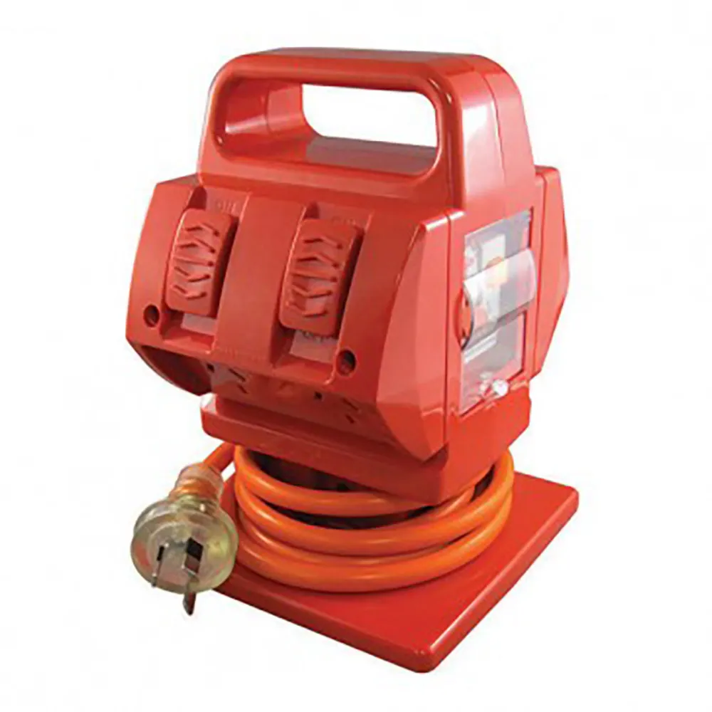GUARDIAN 15AMP 4 Outlet IP53 RCD+MCB Protected Heavy Duty Safety Switch PB45315PSOA