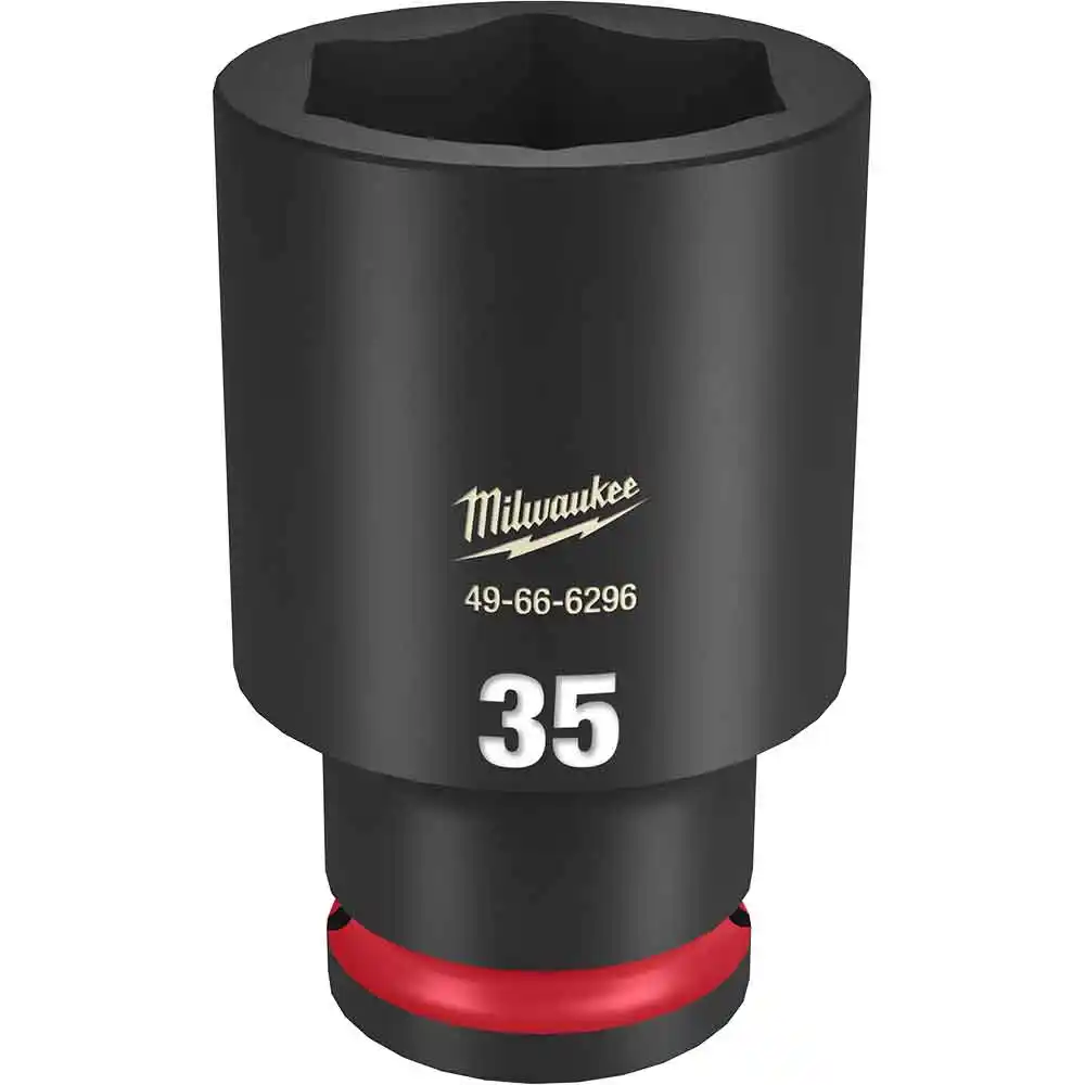 MILWAUKEE SHOCKWAVE 1/2inch Drive 35mm Deep 6 Point Impact Socket 49666296
