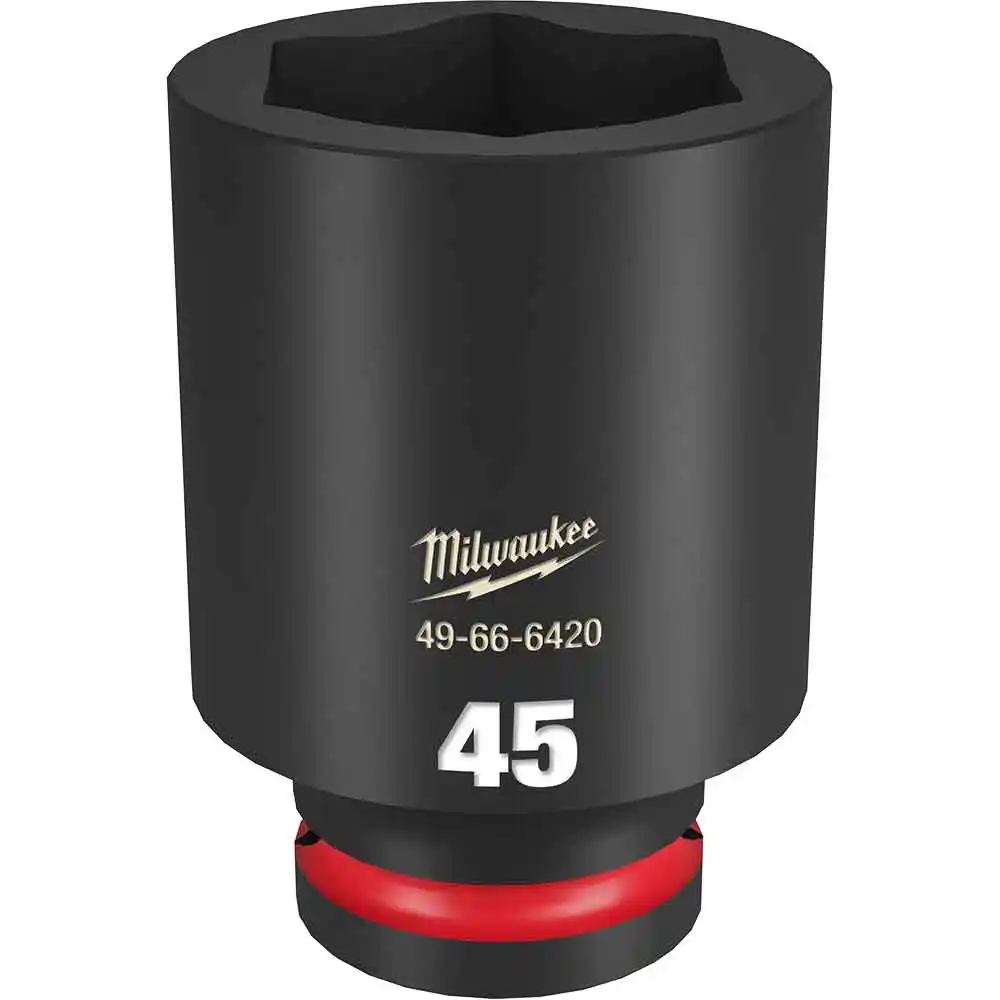 MILWAUKEE SHOCKWAVE 3/4inch Drive 45mm Deep 6 Point Impact Socket 49666420