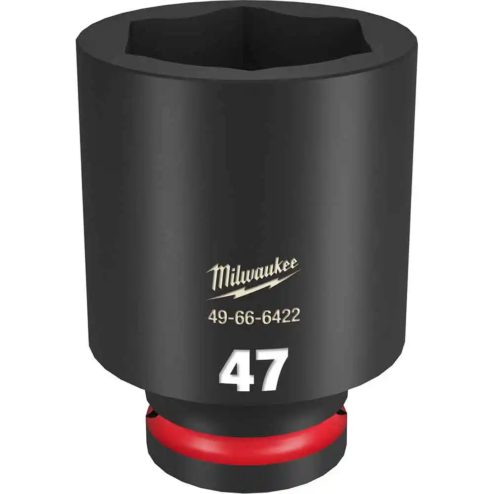 MILWAUKEE SHOCKWAVE 3/4inch Drive 47mm Deep 6 Point Impact Socket 49666422