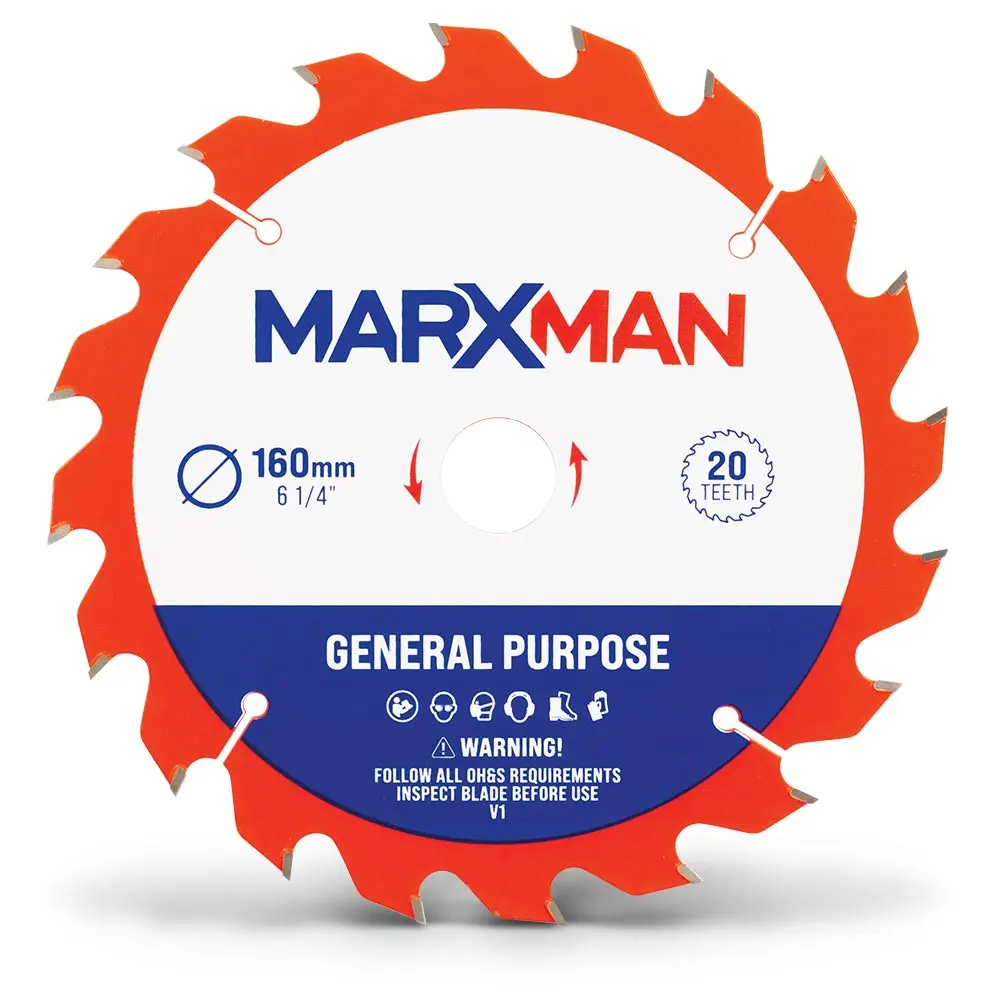 MARXMAN 160x20mm 20T TCT Wood G/Purpose Circular Saw Blade MMCSS16020