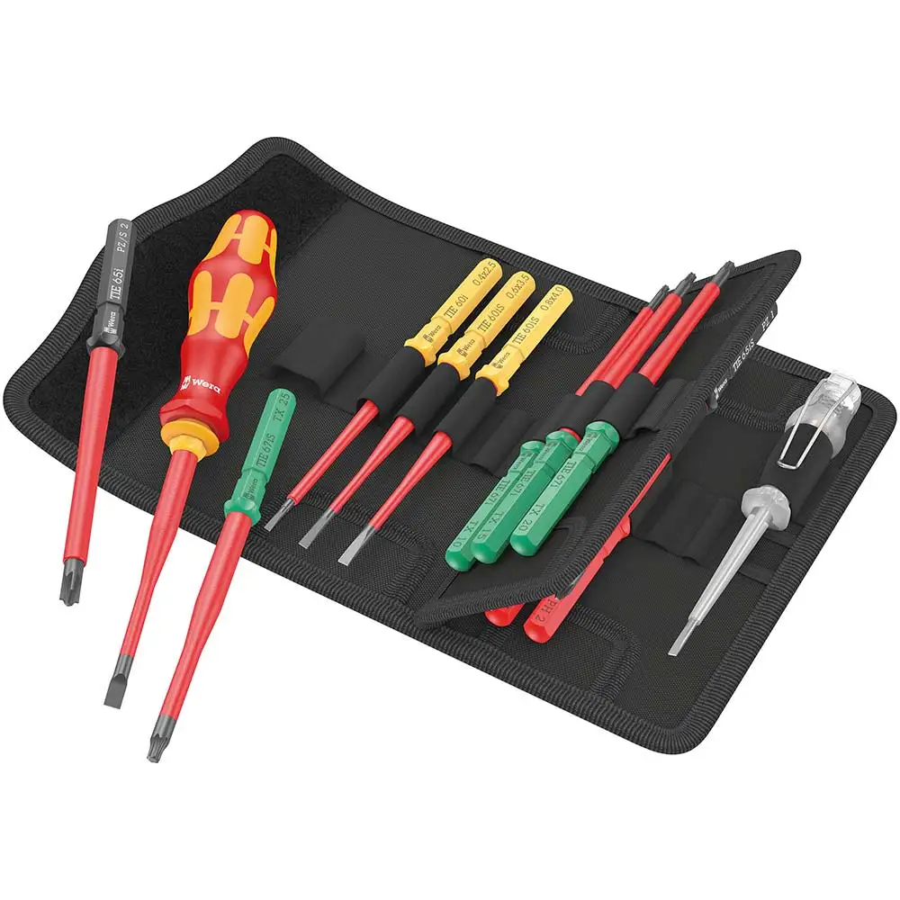WERA Universal VDE 1 x Handle, 14 Bits, 1 x Tester Screwdriver Set - 7 Piece 05006608001