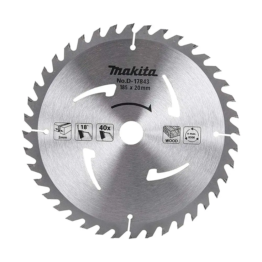 MAKITA 185mm x 20mm x 40T Standard TCT Saw Blade D-17843