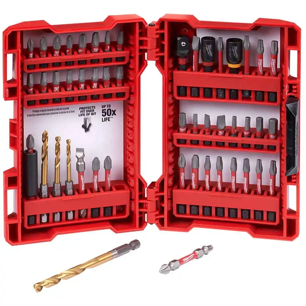 MILWAUKEE Impact Screwdriver Bit & Drill Bit Set - SHOCKWAVE - 50 Piece 48324024