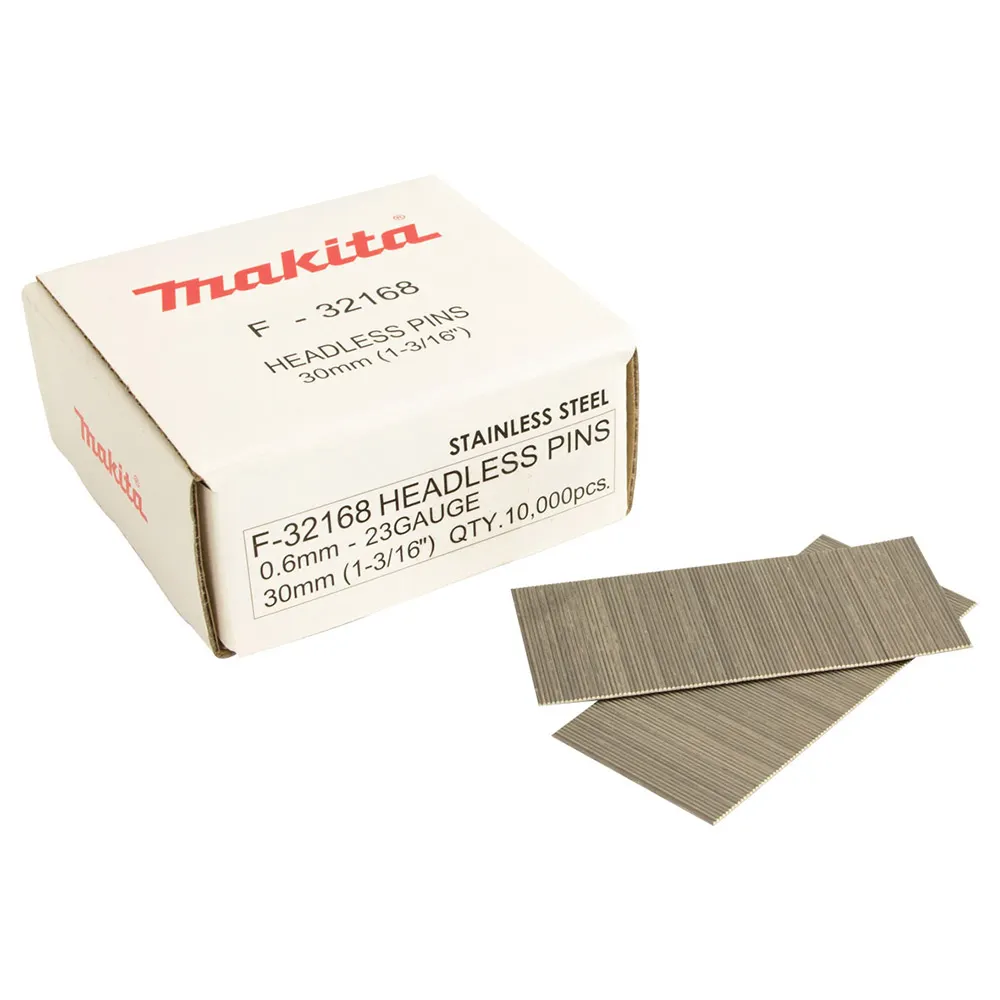 MAKITA 30 x 0.6mm 23GA SS Nail Pin 10000Box PT354D F32168