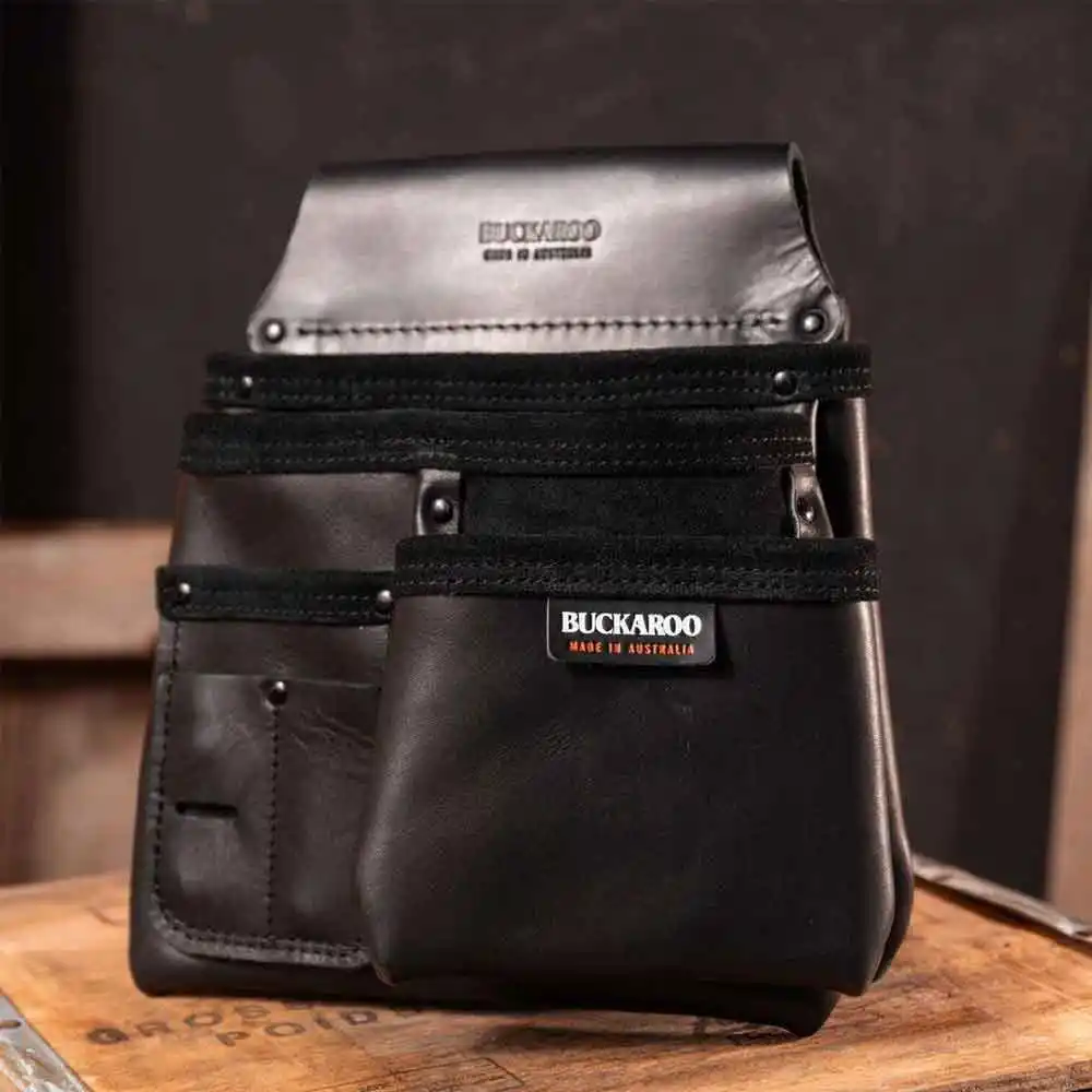 BUCKAROO 3 Pocket Nailbag - Black NBS1B