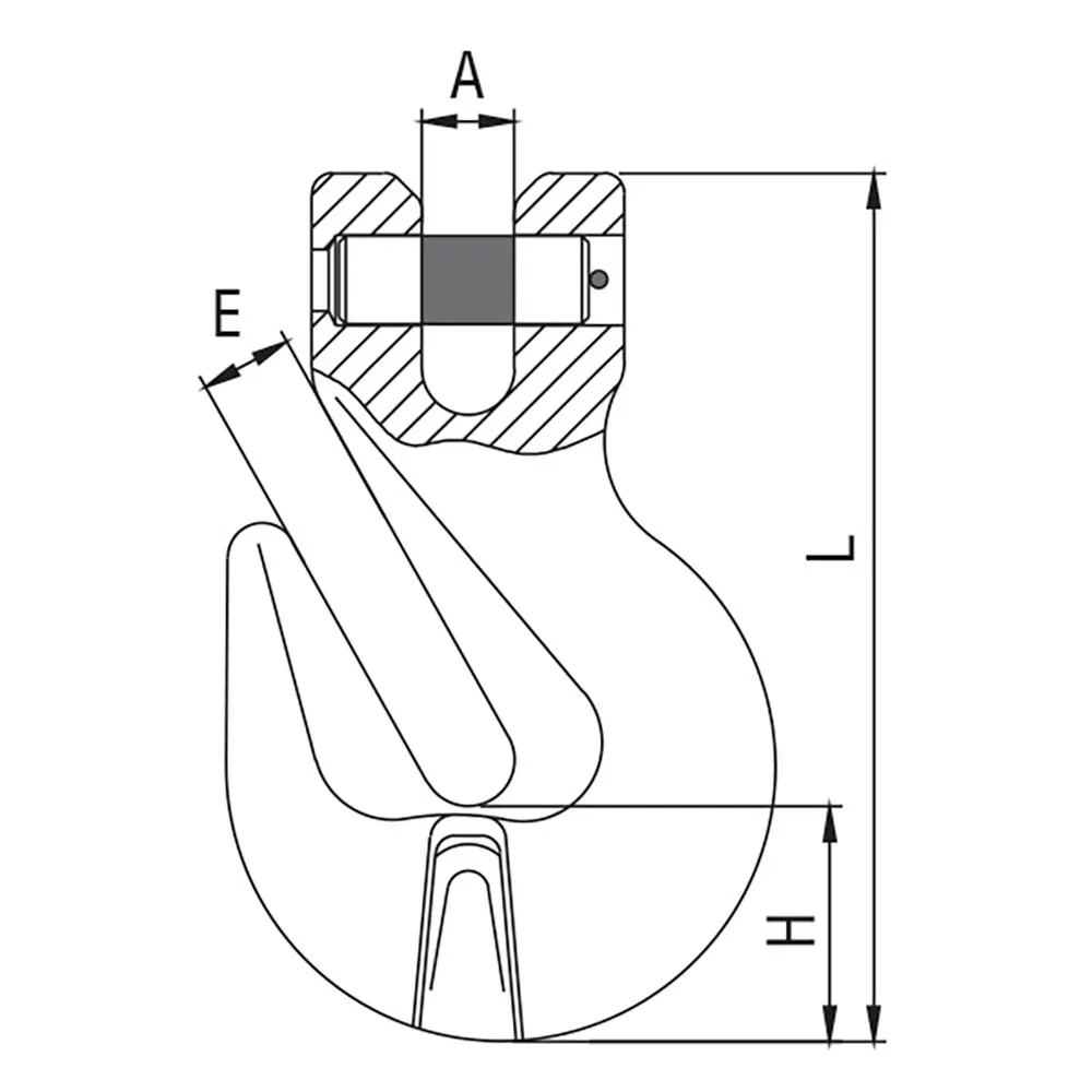 ITM 6mm Chain Size Clevis Shortening Grab Hook TM9804-02406