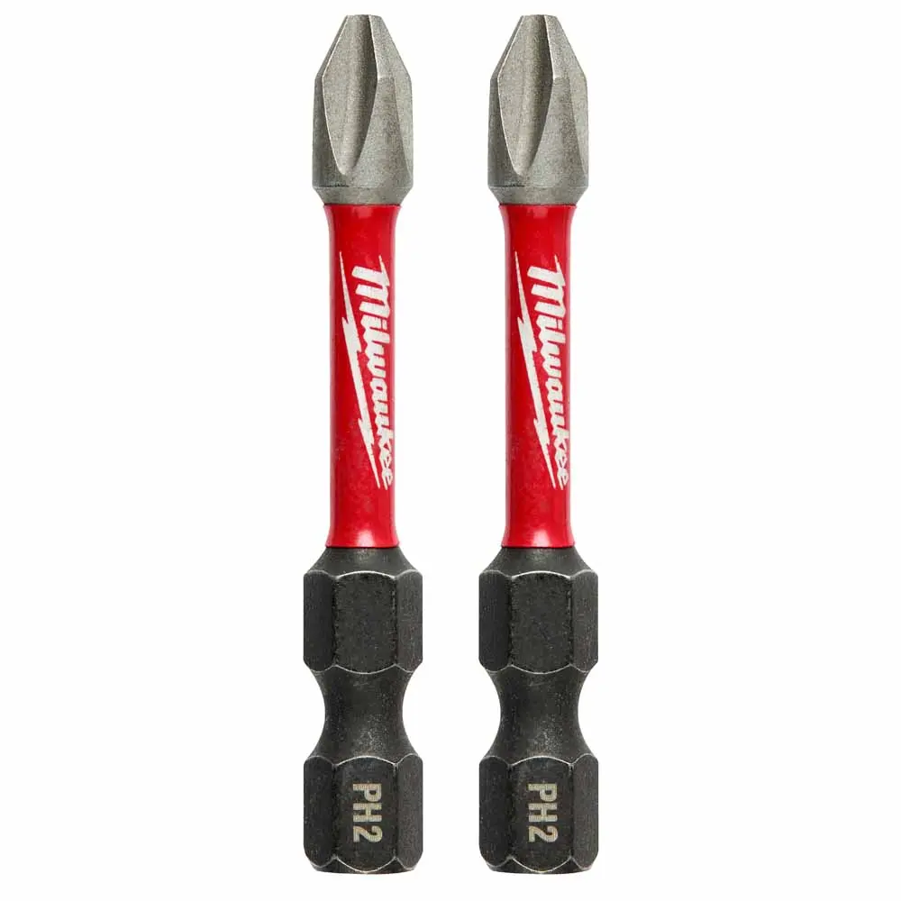 MILWAUKEE SHOCKWAVE Power 50mm (2") Phillips #2 Screwdriver Bit - 2 Piece 48324962