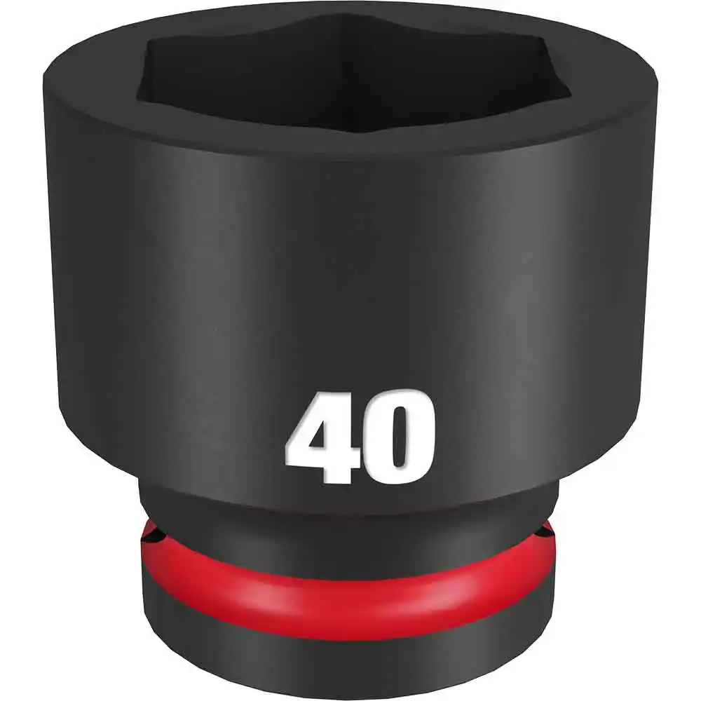 MILWAUKEE SHOCKWAVE 3/4inch Drive 40mm Standard 6 Point Impact Socket 49666378