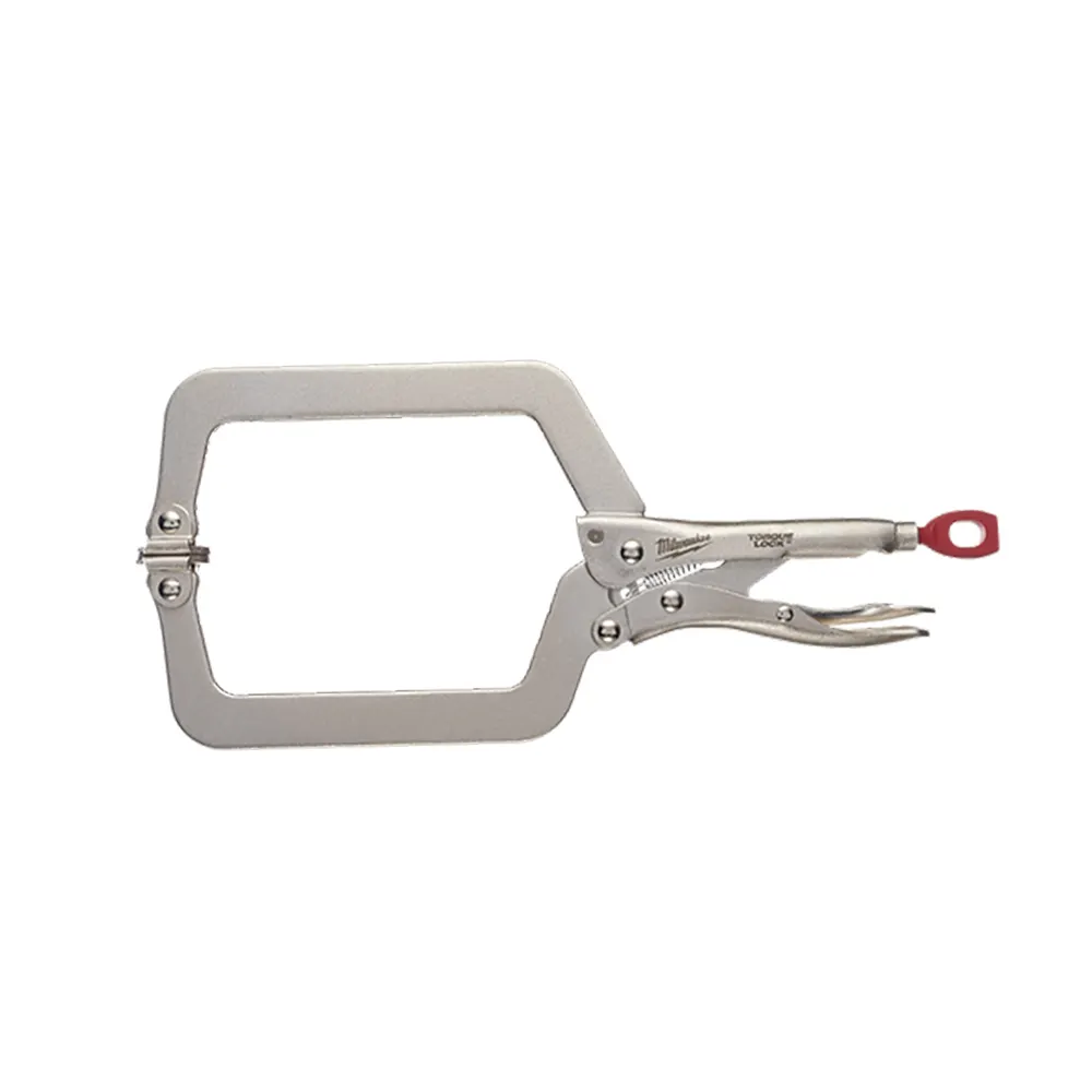 MILWAUKEE 228mm 9in Torque Lock Deep Reach C-Clamp Locking Pliers Swivel Jaw 48223523