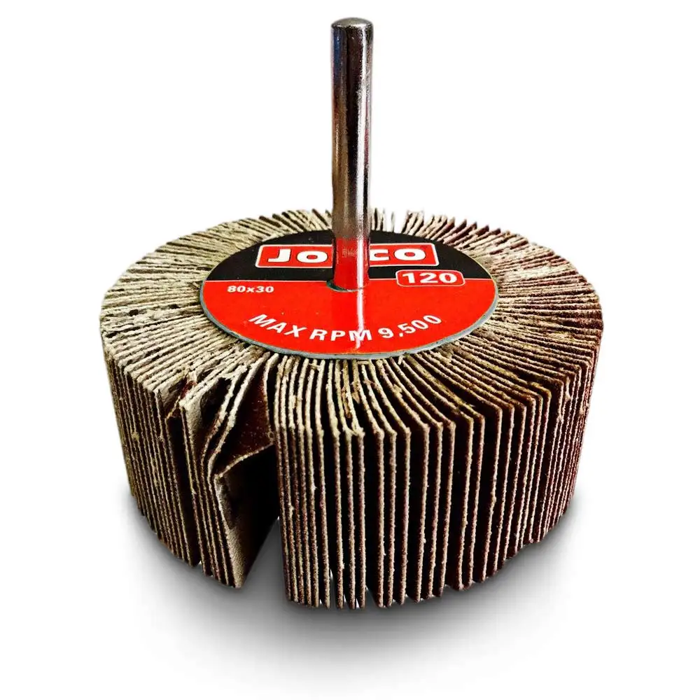 JOSCO 80 x 30mm 120-Grit Mounted Flap Wheel