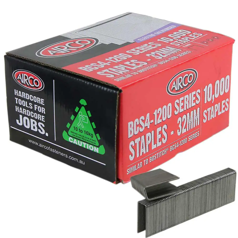 AIRCO Flooring Staples Electro Galvanised - 32mm Box of 10000 SB11070