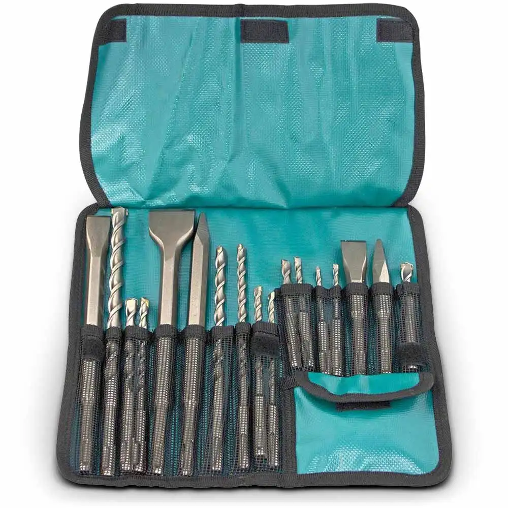 MAKITA SDS-Plus TCT Hammer Drill Bit & Chisel Set - 17 Piece D-53073