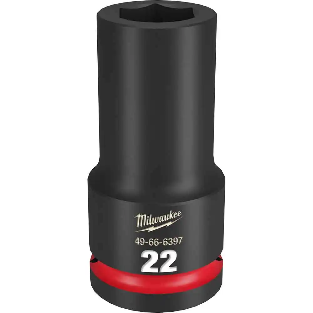 MILWAUKEE SHOCKWAVE 3/4inch Drive 22mm Deep 6 Point Impact Socket 49666397