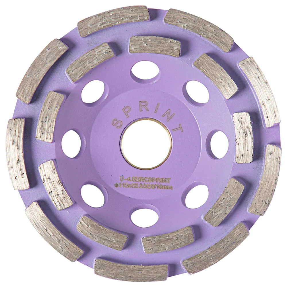UNITEC 115mm Double-Row General Purpose Diamond Grinding Cup - SPRINT U45DRCSPRINT