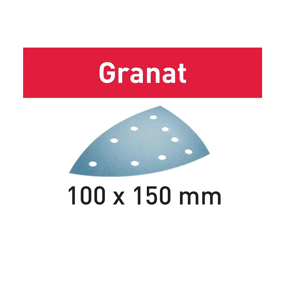 FESTOOL 100mm 120g Granat Hook & Loop Paint Sanding Disc - 10 Piece 577540