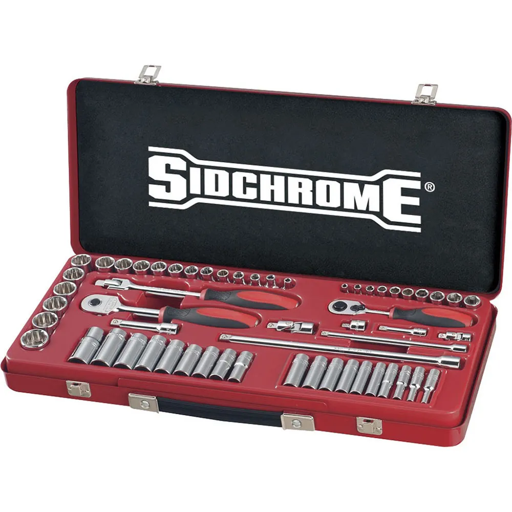 SIDCHROME 1/4inch & 3/8inch SD Socket Set 57Pce SCMT19230