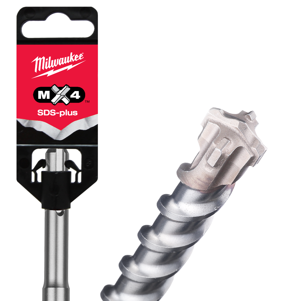 MILWAUKEE 16 x 1000mm 4-Cutter SDS-Plus TCT Hammer Drill Bit - MX4 4932352956