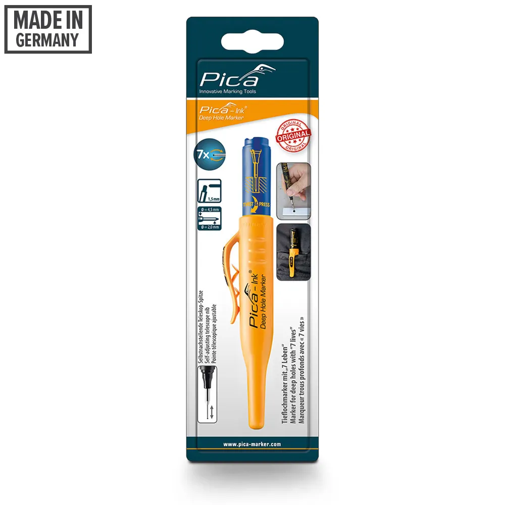 Pica-Ink Deep Hole Marker Blue Blister 150/41/SB