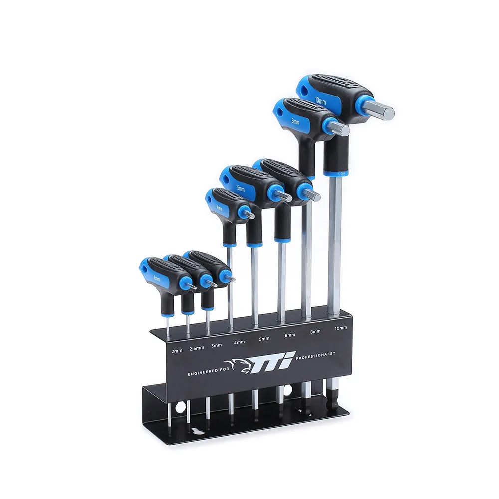 TTI 2-10mm T-Handle Hex Key Set 8 Piece Metric Ball End THM008