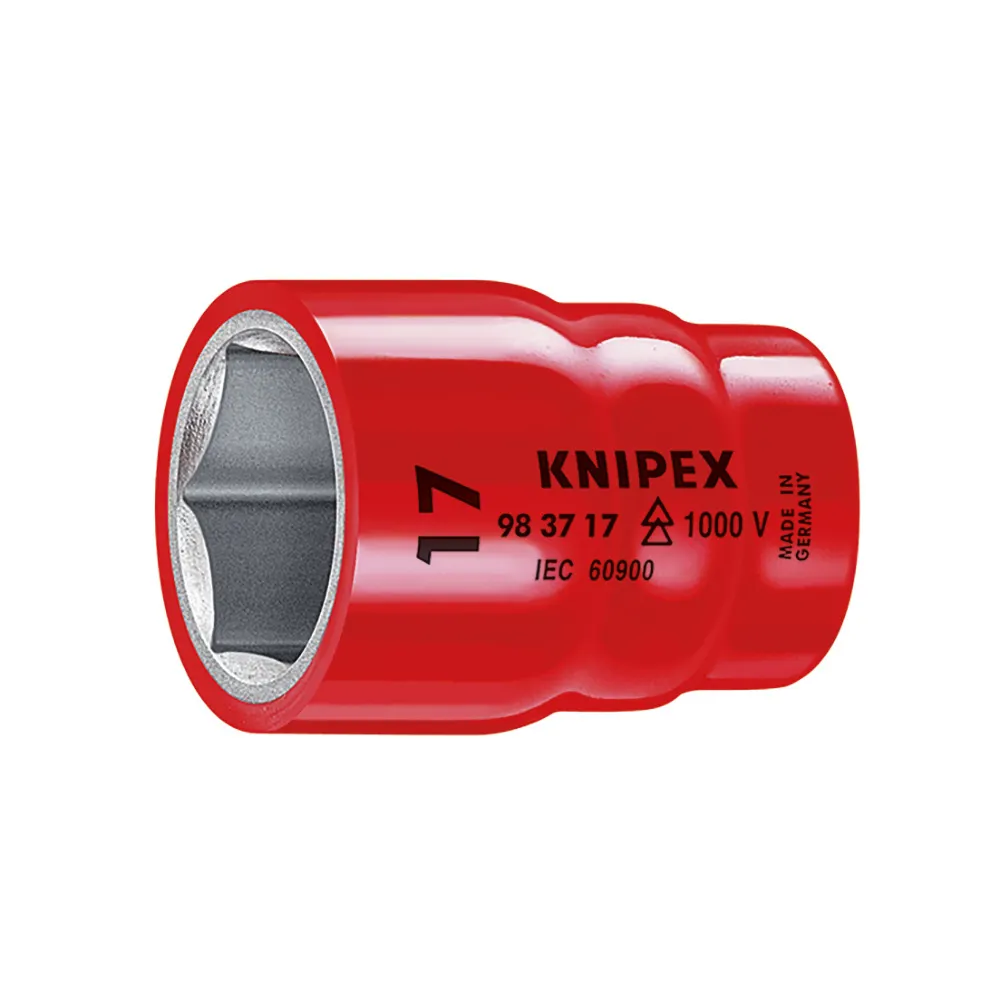 KNIPEX 17mm 3/8inch 1000V- Drive Insulated Hex Socket 983717